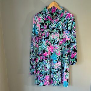 Lilly Pulitzer Vibrant Pink and Green Top